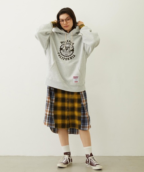 MILKFED.（ミルクフェド）の「WASHED PANEL SHIRT DRESS（ワンピース・レディース・レッド/イエロー/オレンジ・ONE SIZE）」の14枚目の写真