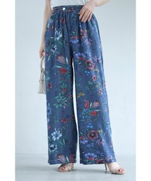 cawaii | 色とりどりの花と息づく昆虫のくたっと柔らかワイドパンツ(その他パンツ)