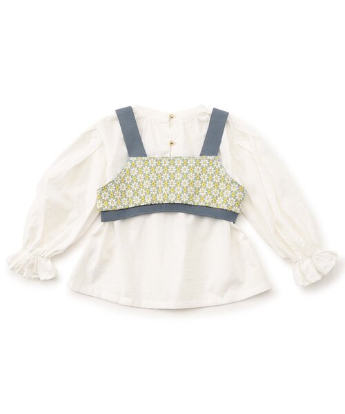 BREEZE（ブリーズ）の「【リンク/ジュニア対応】ジャガードビスチェ2PロンT（シャツ/ブラウス・キッズ・サックスブルー/ブラック/レッド・110/100/90/80/140/130/120）」の12枚目の写真