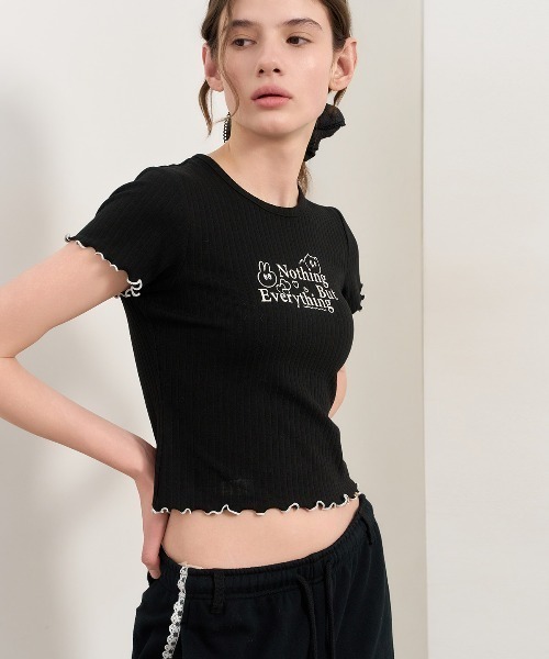 GENERAL IDEA(ジェネラルアイデア)の「GENERAL IDEA/ジェネラルアイディア eyelet lettering half t shirts Tシャツ(Tシャツ/カットソー・レディース・ブラック/ホワイト/ピンク・M/S/L)」の19枚目の写真