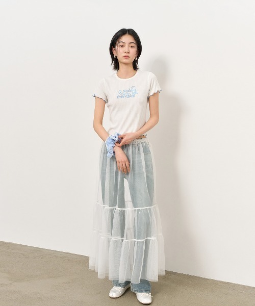 GENERAL IDEA(ジェネラルアイデア)の「GENERAL IDEA/ジェネラルアイディア eyelet lettering half t shirts Tシャツ(Tシャツ/カットソー・レディース・ブラック/ホワイト/ピンク・M/S/L)」の12枚目の写真