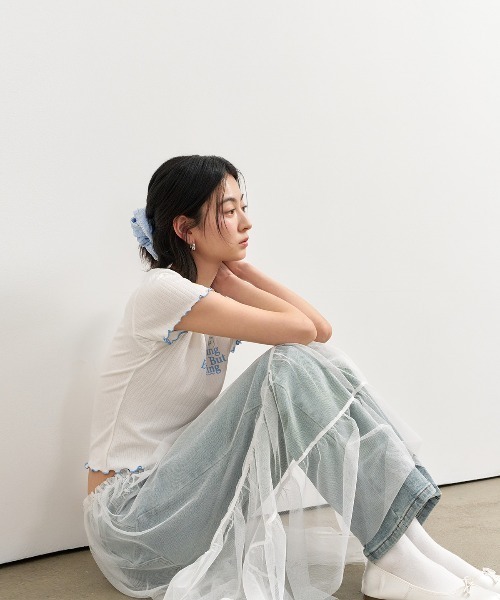 GENERAL IDEA(ジェネラルアイデア)の「GENERAL IDEA/ジェネラルアイディア eyelet lettering half t shirts Tシャツ(Tシャツ/カットソー・レディース・ブラック/ホワイト/ピンク・M/S/L)」の10枚目の写真