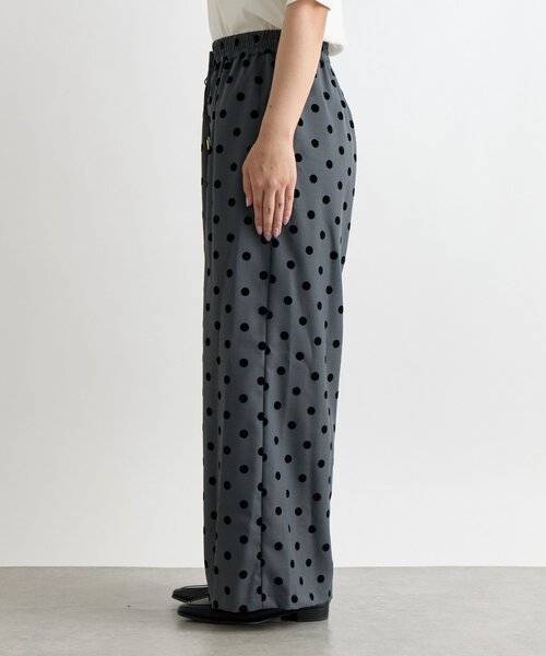 un dix cors（アンディコール）の「《大人可愛い・着映え力抜群◎》ツイルフロッキードットパンツ（チノパンツ・レディース・ブラック/グレー・FREE）」の14枚目の写真