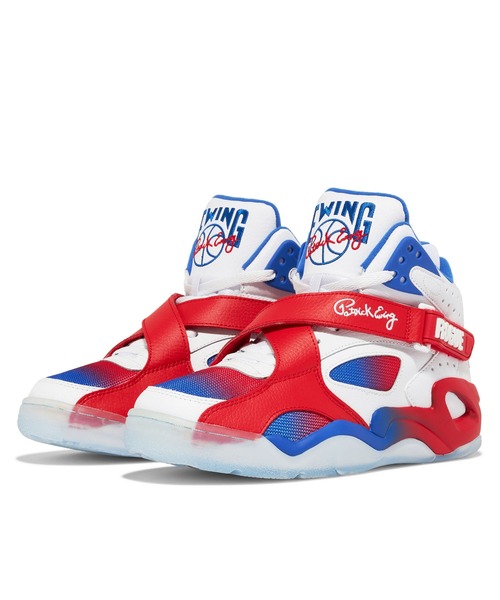 EWING（ユーイング）の「EWING/ユーイング メンズ スニーカー バッシュ ハイカット ストリート ROUGE ﾛｰｼﾞｰ復刻 パトリックユーイング PEWF-003（スニーカー・メンズ・ホワイト×レッド/ブラック・28.0cm/27.0cm/26.0cm）」の6枚目の写真