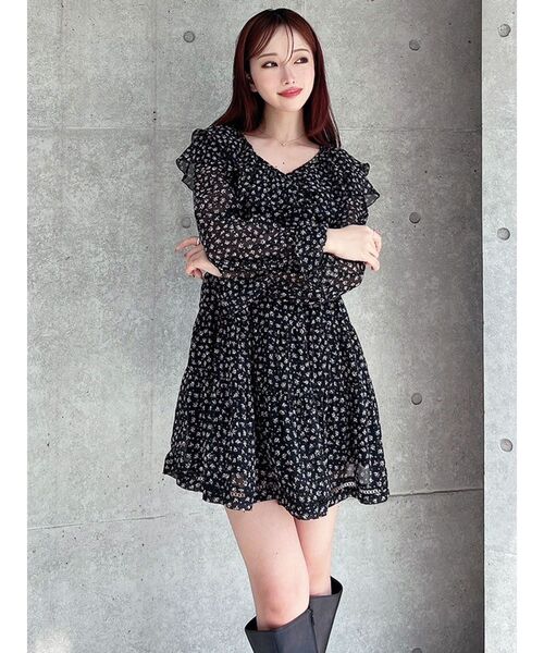 RESEXXY（リゼクシー）の「ラッフルミニティアードワンピース（ワンピース・レディース・ブラック/ホワイト/ベージュ・FREE）」の21枚目の写真