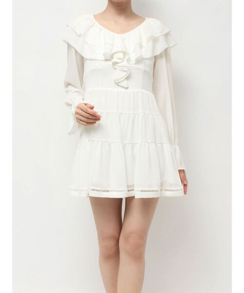 RESEXXY（リゼクシー）の「ラッフルミニティアードワンピース（ワンピース・レディース・ブラック/ホワイト/ベージュ・FREE）」の17枚目の写真