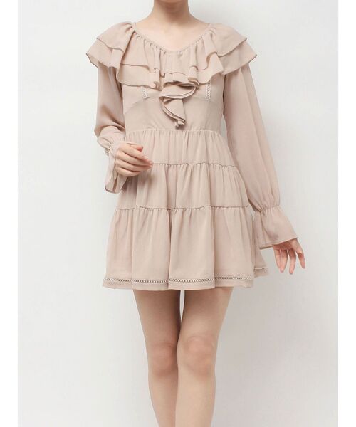 RESEXXY（リゼクシー）の「ラッフルミニティアードワンピース（ワンピース・レディース・ブラック/ホワイト/ベージュ・FREE）」の19枚目の写真