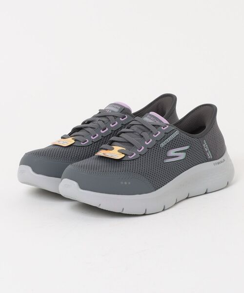 SKECHERS(スケッチャーズ)の「【SKECHERS】スリップインズ GO WALK FLEX - CLEAR(スニーカー・レディース・ブラック/グレー・23.0cm/24.0cm/23.5cm/24.5cm)」の2枚目の写真