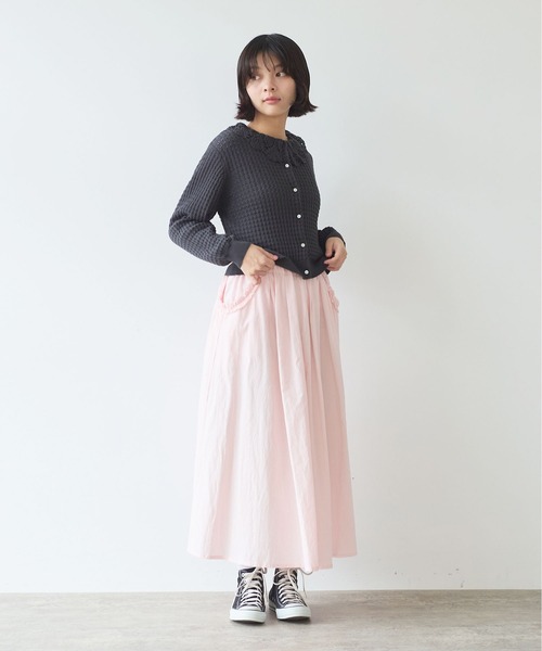 bulle de savon（ビュルデサボン）の「《early spring》かぎ針衿 透かし編みカーディガン（カーディガン/ボレロ・レディース・ブルー/ホワイト/チャコールグレー・FREE）」の22枚目の写真