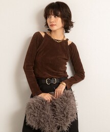 NOLLEY’S | 【MAQWEL/マクウェル】ウォッシャブルベロアレイヤードトップス(Tシャツ/カットソー)