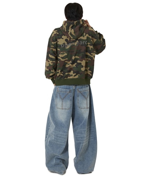 OY(オーワイ)の「『OY/オーワイ』LAYERED STUD HOODIE ZIP UP/レイヤードスタッドジップアップパーカー (迷彩)(パーカー・レディース・カモフラージュ・M/L)」の9枚目の写真