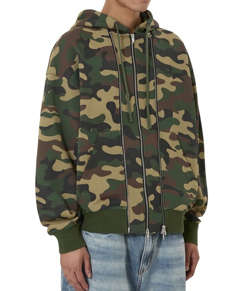 OY/オーワイ』LAYERED STUD HOODIE ZIP UP/レイヤードスタッドジップ
