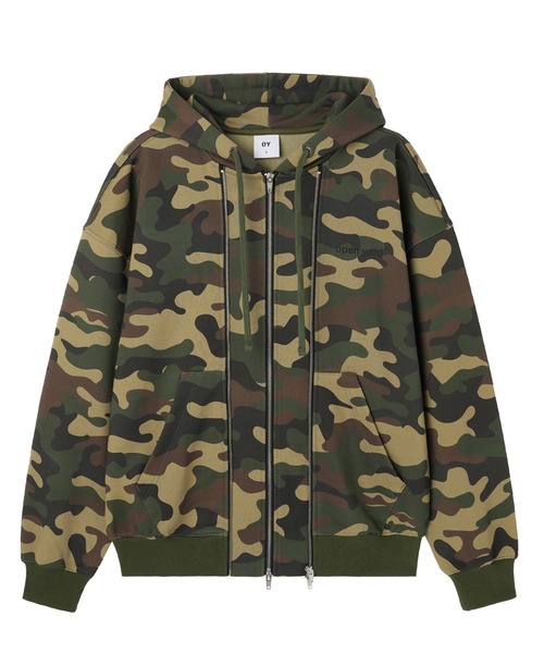 OY/オーワイ』LAYERED STUD HOODIE ZIP UP/レイヤードスタッドジップ