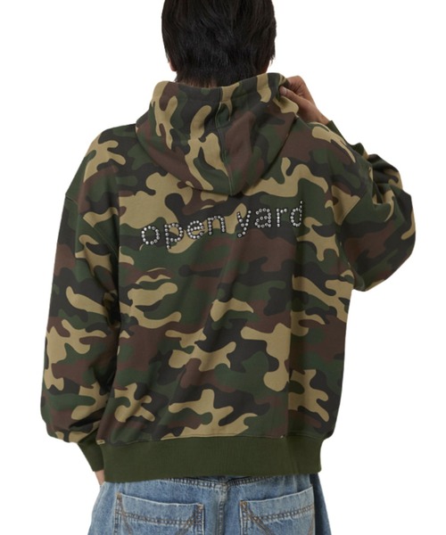 OY(オーワイ)の「『OY/オーワイ』LAYERED STUD HOODIE ZIP UP/レイヤードスタッドジップアップパーカー (迷彩)(パーカー・レディース・カモフラージュ・M/L)」の2枚目の写真