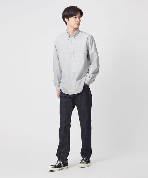 green label relaxing（グリーンレーベルリラクシング）の「W/R オックス ボタンダウン シャツ（シャツ/ブラウス・メンズ・ライトグレー/ホワイト/ネイビー/ライラック・L/S/M/XL）」の13枚目の写真