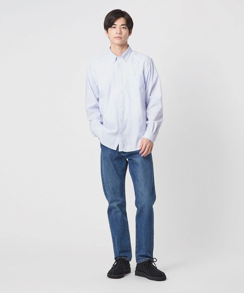 green label relaxing（グリーンレーベルリラクシング）の「W/R オックス ボタンダウン シャツ（シャツ/ブラウス・メンズ・ライトグレー/ホワイト/ネイビー/ライラック・L/S/M/XL）」の6枚目の写真