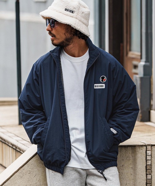 mj11049-Double Patch Cotton Like Nylon Jacket ナイロンジャケット