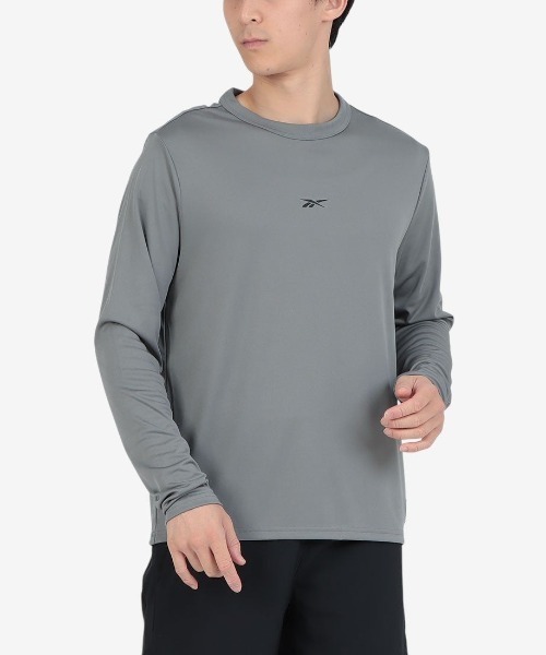Reebok(リーボック)の「バスケットボール ロングスリーブTシャツ / BASKETBALL ESSENTIALS LS SHOOTING SHIRT(Tシャツ/カットソー・メンズ・グリーン/グレー/ブラック・LARGE/MEDIUM/SMALL/X-LARGE)」の2枚目の写真