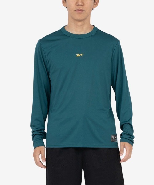Reebok(リーボック)の「バスケットボール ロングスリーブTシャツ / BASKETBALL ESSENTIALS LS SHOOTING SHIRT(Tシャツ/カットソー・メンズ・グリーン/グレー/ブラック・LARGE/MEDIUM/SMALL/X-LARGE)」の3枚目の写真