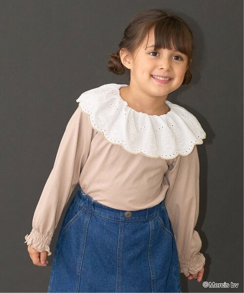 Lycee mine(リセマイン)の「【Miffy】【ソフトコットン】コットンレース衿トップス(Tシャツ/カットソー・キッズ・ネイビー/オフホワイト/ベージュ系その他/ライトピンク・130cm/110cm/140cm/120cm/100cm)」の3枚目の写真