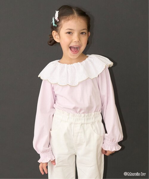 Lycee mine(リセマイン)の「【Miffy】【ソフトコットン】コットンレース衿トップス(Tシャツ/カットソー・キッズ・ネイビー/オフホワイト/ベージュ系その他/ライトピンク・130cm/110cm/140cm/120cm/100cm)」の4枚目の写真