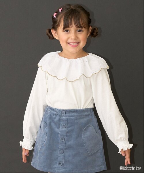 Lycee mine(リセマイン)の「【Miffy】【ソフトコットン】コットンレース衿トップス(Tシャツ/カットソー・キッズ・ネイビー/オフホワイト/ベージュ系その他/ライトピンク・130cm/110cm/140cm/120cm/100cm)」の2枚目の写真