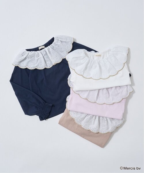 Lycee mine(リセマイン)の「【Miffy】【ソフトコットン】コットンレース衿トップス(Tシャツ/カットソー・キッズ・ネイビー/オフホワイト/ベージュ系その他/ライトピンク・130cm/110cm/140cm/120cm/100cm)」の5枚目の写真