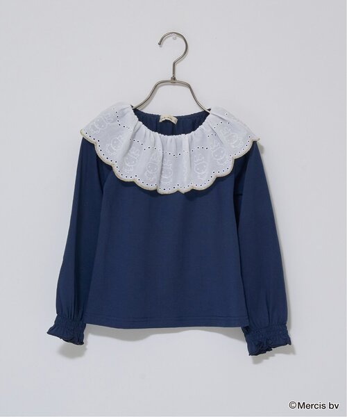 Lycee mine(リセマイン)の「【Miffy】【ソフトコットン】コットンレース衿トップス(Tシャツ/カットソー・キッズ・ネイビー/オフホワイト/ベージュ系その他/ライトピンク・130cm/110cm/140cm/120cm/100cm)」の9枚目の写真