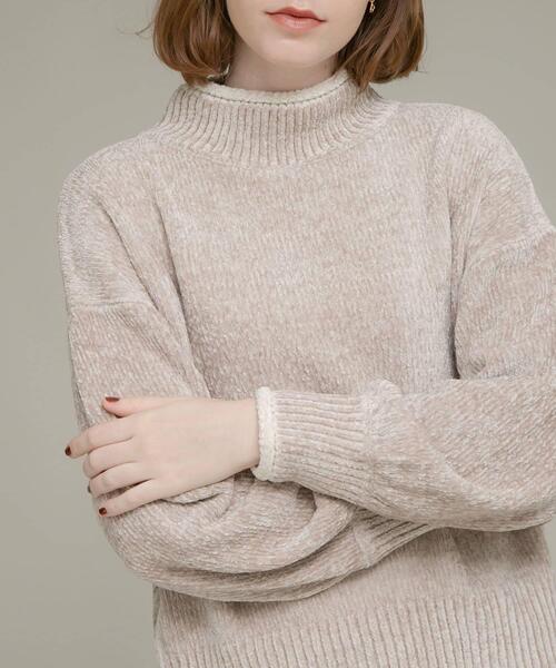 モールヤーンハイネックニットプルオーバー（ニット/セーター）｜URBAN