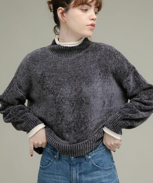 モールヤーンハイネックニットプルオーバー（ニット/セーター）｜URBAN