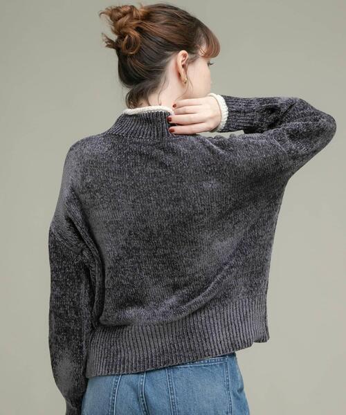 URBAN RESEARCH Sonny Label(アーバンリサーチサニーレーベル)の「モールヤーンハイネックニットプルオーバー(ニット/セーター・レディース・チャコールグレー/ベージュ/グリーン系その他・FREE)」の17枚目の写真