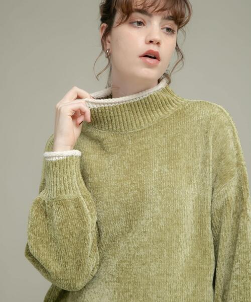 モールヤーンハイネックニットプルオーバー（ニット/セーター）｜URBAN