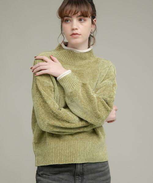 TheEnnoyPornhub ニット ウォッシャブルリブハイネックニットプルオーバー（ニット/セーター