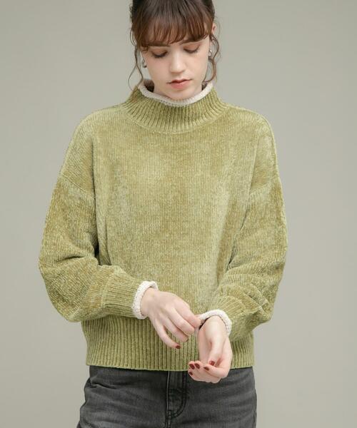 モールヤーンハイネックニットプルオーバー（ニット/セーター）｜URBAN