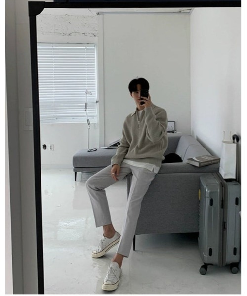 Otte(オッテ)の「ハーフジップセーター(ニット/セーター・メンズ・カーキ/ダークグレー・X-LARGE/MEDIUM/LARGE)」の17枚目の写真