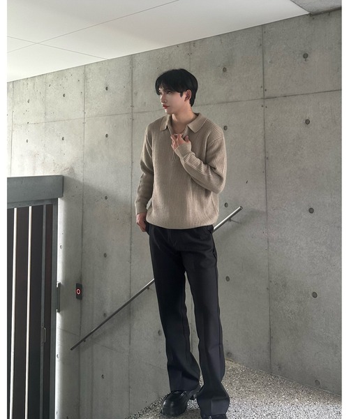 Otte(オッテ)の「ハーフジップセーター(ニット/セーター・メンズ・カーキ/ダークグレー・X-LARGE/MEDIUM/LARGE)」の11枚目の写真
