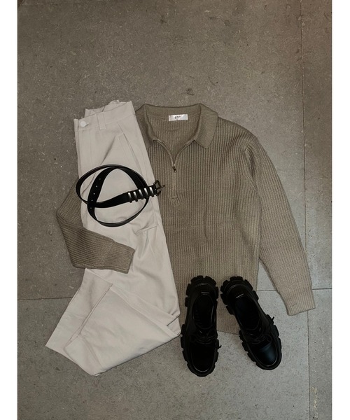 Otte(オッテ)の「ハーフジップセーター(ニット/セーター・メンズ・カーキ/ダークグレー・X-LARGE/MEDIUM/LARGE)」の10枚目の写真
