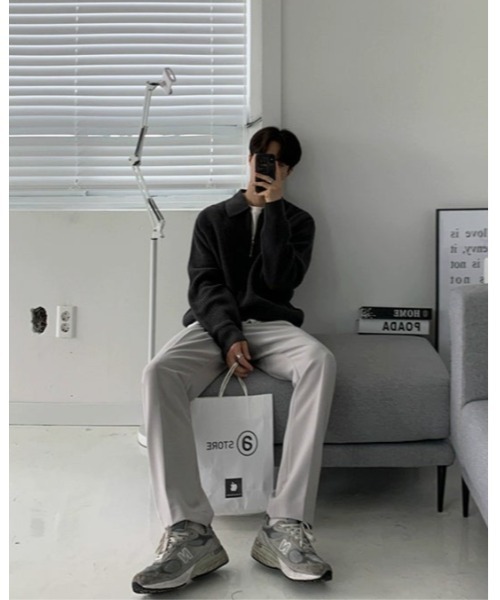 Otte(オッテ)の「ハーフジップセーター(ニット/セーター・メンズ・カーキ/ダークグレー・X-LARGE/MEDIUM/LARGE)」の13枚目の写真