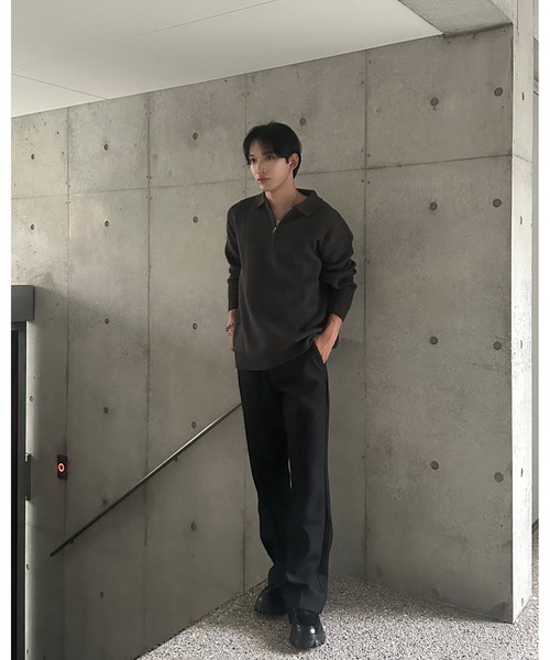 Otte(オッテ)の「ハーフジップセーター(ニット/セーター・メンズ・カーキ/ダークグレー・X-LARGE/MEDIUM/LARGE)」の3枚目の写真