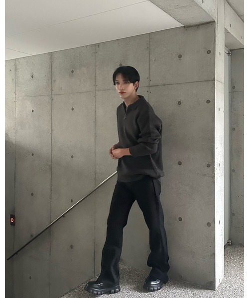 Otte(オッテ)の「ハーフジップセーター(ニット/セーター・メンズ・カーキ/ダークグレー・X-LARGE/MEDIUM/LARGE)」の9枚目の写真