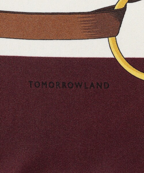 TOMORROWLAND （トゥモローランド）の「Atelier TOMORROWLAND TASSEL シルクスカーフ（バンダナ/スカーフ・レディース・オフホワイト/ボルドー・FREE）」の8枚目の写真