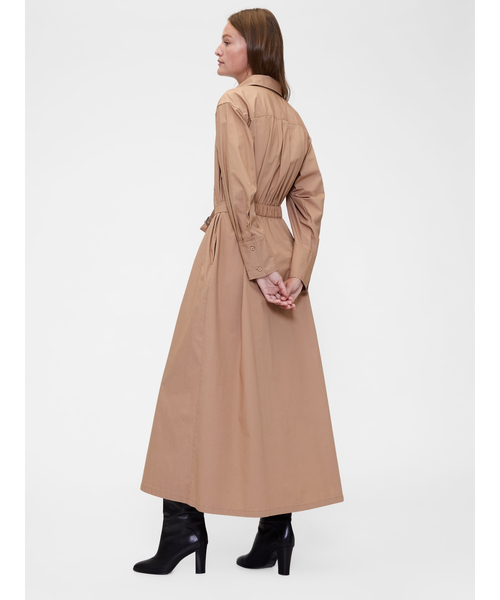 セール】GapStudio ポプリン ベルト マキシシャツドレス（ワンピース