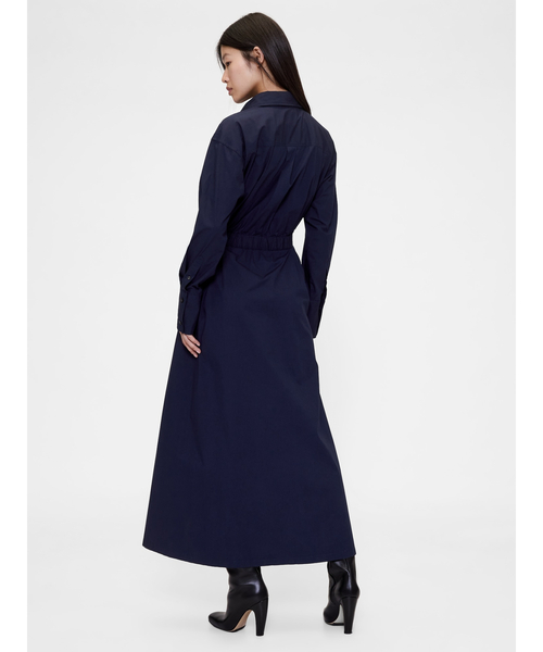 セール】GapStudio ポプリン ベルト マキシシャツドレス（ワンピース