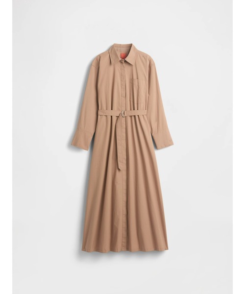 GapStudio ポプリン ベルト マキシシャツドレス（ワンピース