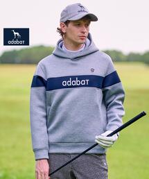 adabat（アダバット）の「【新レーベル ADABAT NAVY】ブロッキングラインロゴフーディー（パーカー・メンズ）」
