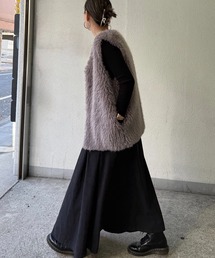 ファー ベスト」に該当するグレー/灰色系のファッション通販 - ZOZOTOWN