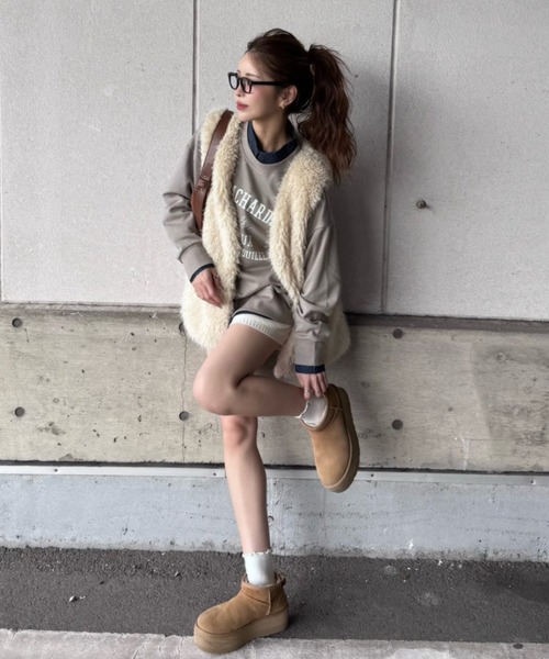 LBC（エルビーシー）の「ファーベスト（ベスト・レディース・ベージュ/グレー・M）」の8枚目の写真