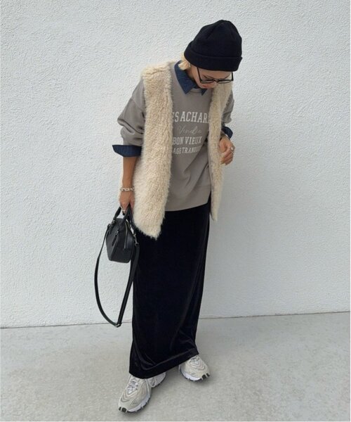 LBC（エルビーシー）の「ファーベスト（ベスト・レディース・ベージュ/グレー・M）」の13枚目の写真