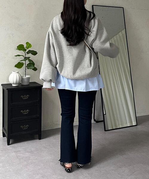 prose verse(プロズヴェール)の「レイヤードフリルミニスカート(スカート・レディース・オフホワイト/ブラック/サックスブルー・LARGE/MEDIUM)」の6枚目の写真