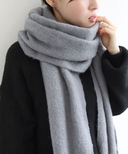le.coeur blanc（ルクールブラン）の「《WEB限定アイテム》ビッグフリンジストール（ストール/ショール・レディース・グレー/イエロー/グリーン・FREE）」の8枚目の写真